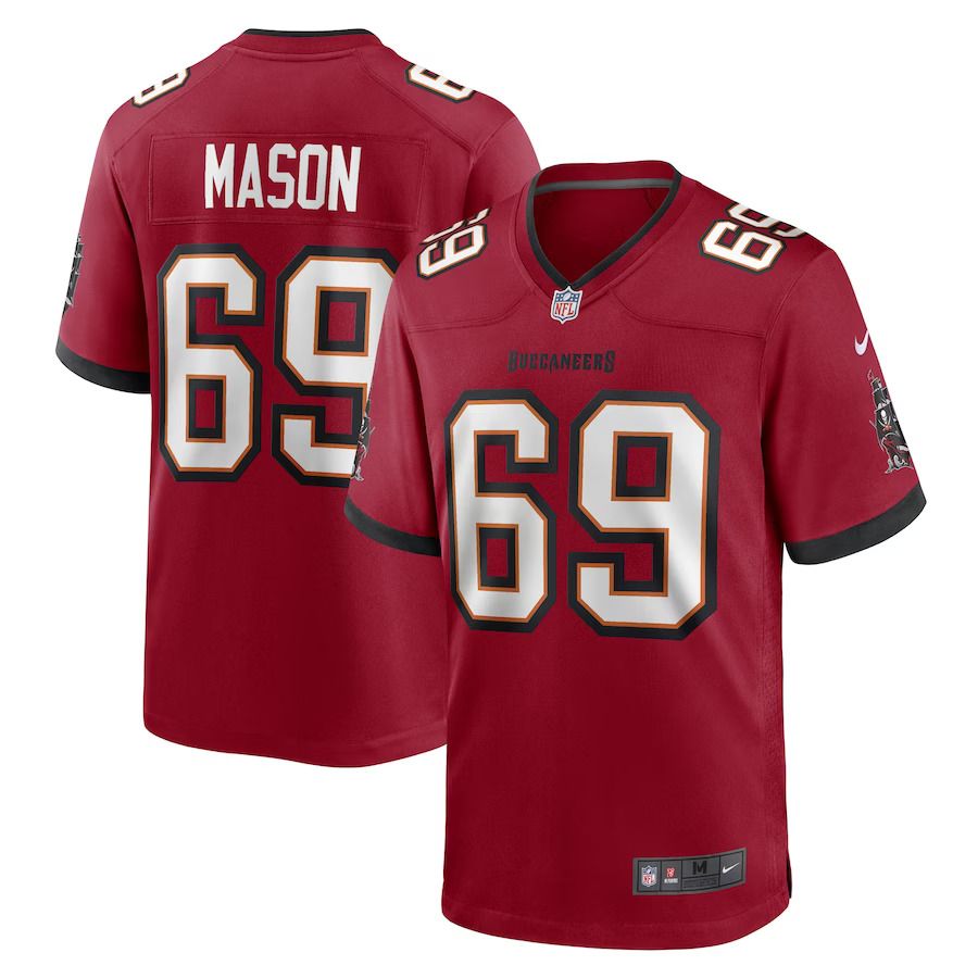 Men Tampa Bay Buccaneers 69 Shaq Mason Nike Red Game Player NFL Jersey